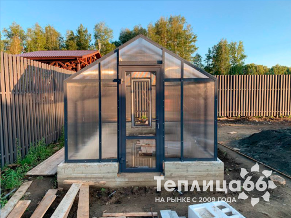 Теплица Рада Гарденикс 3 П под сотовый поликарбонат, ширина 3 м